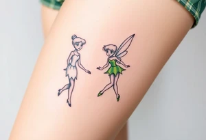 Peter pan, Wendy, Tinker Bell and Winter Tinker bell tattoo idea