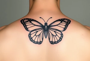 Half butterfly tattoo idea