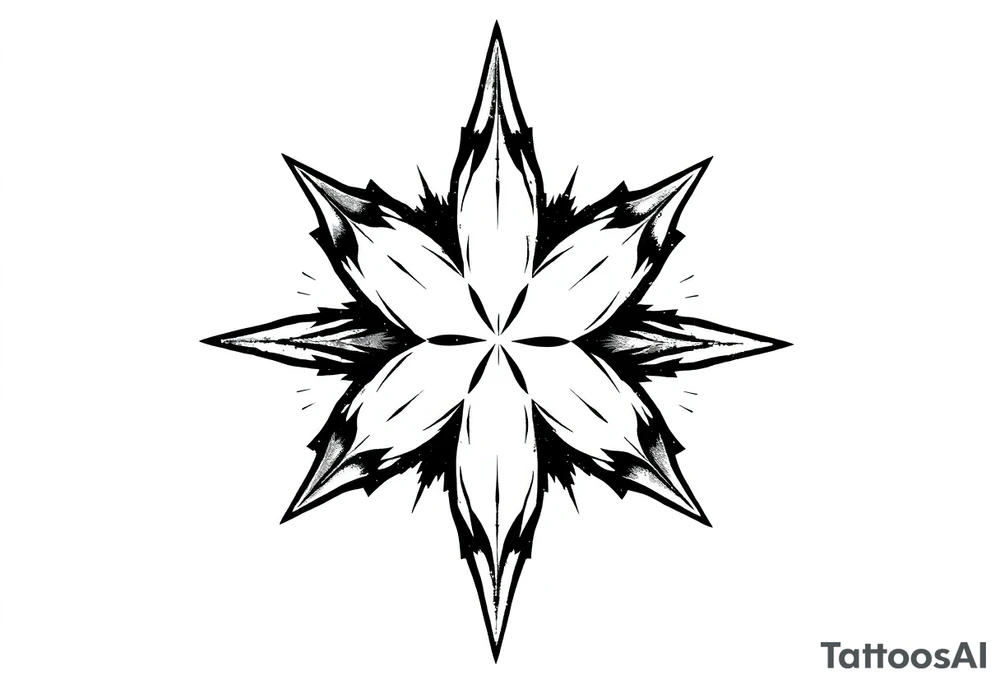 Abstract asterisk tattoo idea