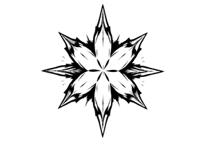 Abstract asterisk tattoo idea