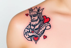 warrior 
king of hearts tattoo idea