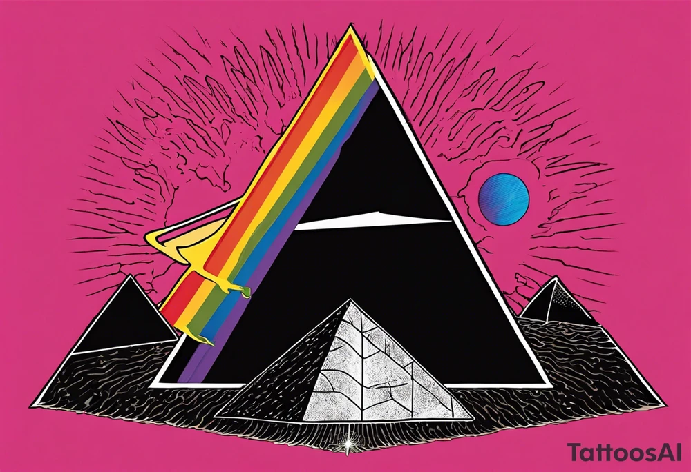 Pink Floyd album cover dark side of the moon. Gay pride tattoo idea