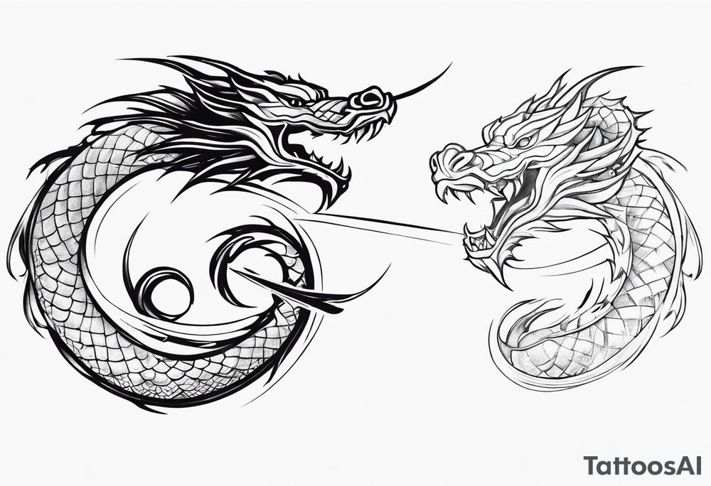 Fine like dragon wrapping around the back of knee tattoo idea