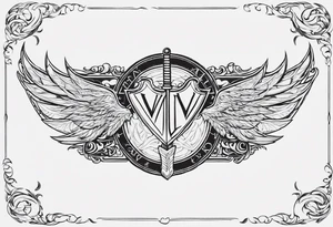 Valhalla sword shield wire tattoo idea