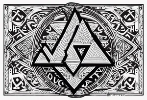 Sword shield dragon Valhalla valknut bear tattoo idea