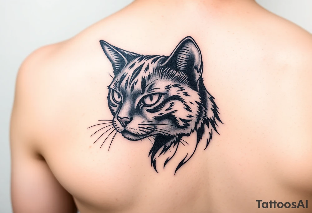Black Cat tattoo idea