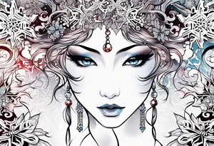 snowflakes falling tattoo idea