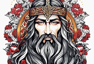 Almighty powerful Jesus cutting off the Serpent head tattoo idea