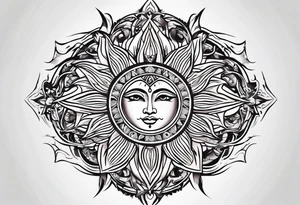, sun, earth tattoo idea