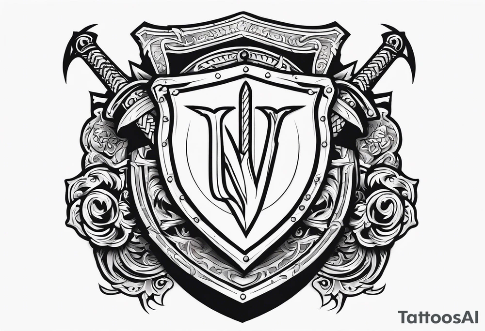 Valhalla sword ship shield tattoo idea