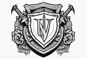 Valhalla sword ship shield tattoo idea