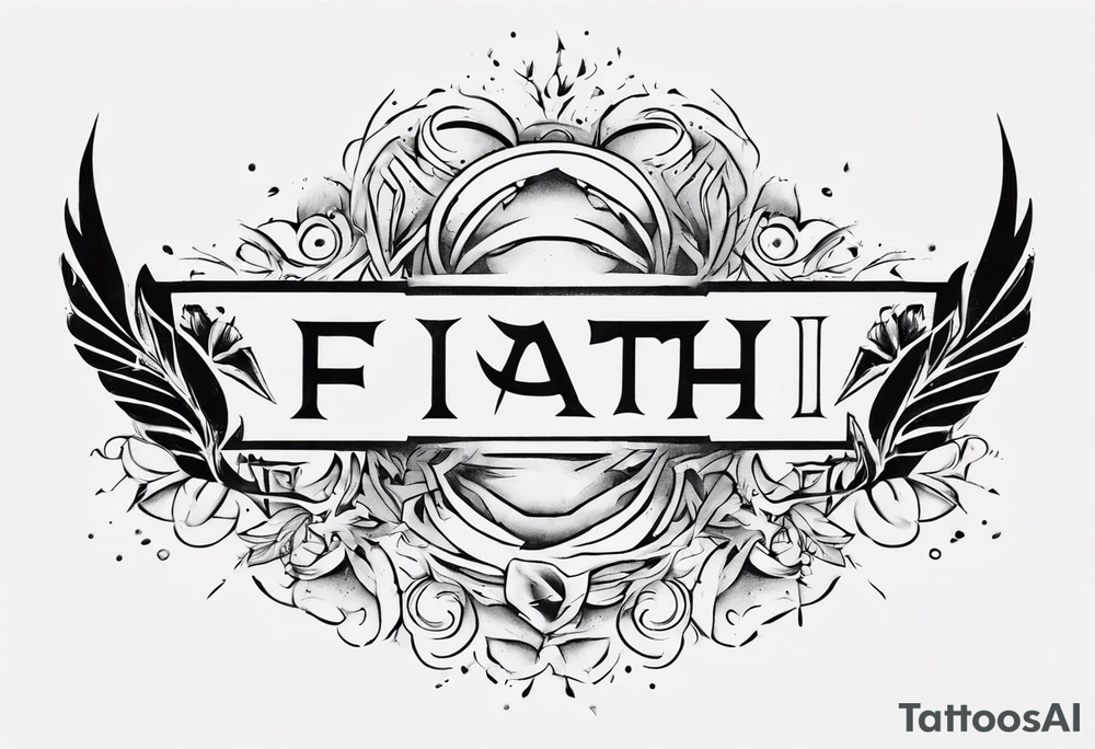 Horizontal inner bicep tattoo. “walk by faith, not by sight” modern tattoo tattoo idea