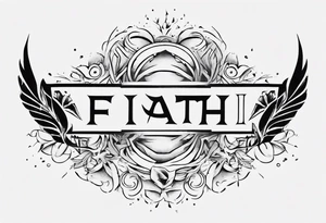 Horizontal inner bicep tattoo. “walk by faith, not by sight” modern tattoo tattoo idea
