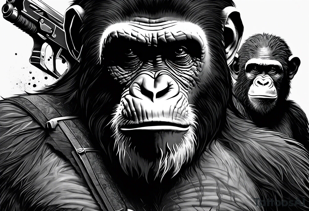 Caesar planet of the apes tattoo idea