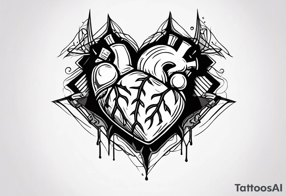 Integrity, strength, broken heart ,survivor symbolism tattoo idea Integrity, strength, broken heart ,survivor symbolism tattoo idea