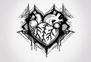 Integrity, strength, broken heart ,survivor symbolism tattoo idea