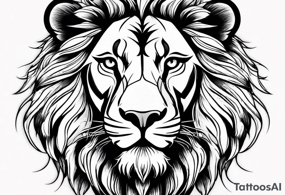 Lion delicate tattoo idea