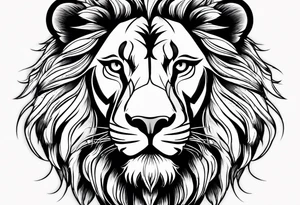 Lion delicate tattoo idea