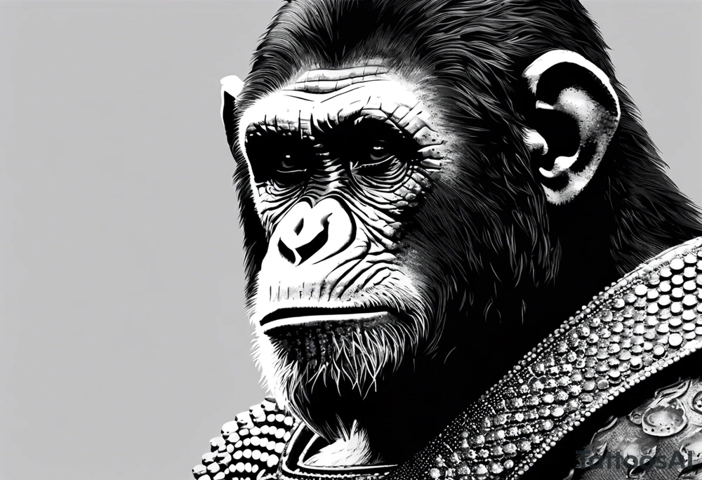 Caeser from the movie planet of the apes tattoo idea