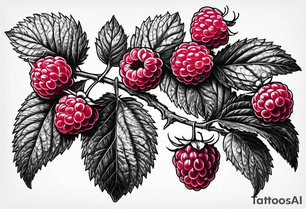 a single long raspberry branch that is growing downwards tattoo idea a single long raspberry branch that is growing downwards tattoo idea