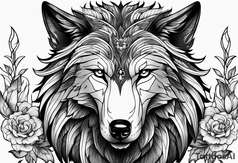 chimera wolf tattoo idea