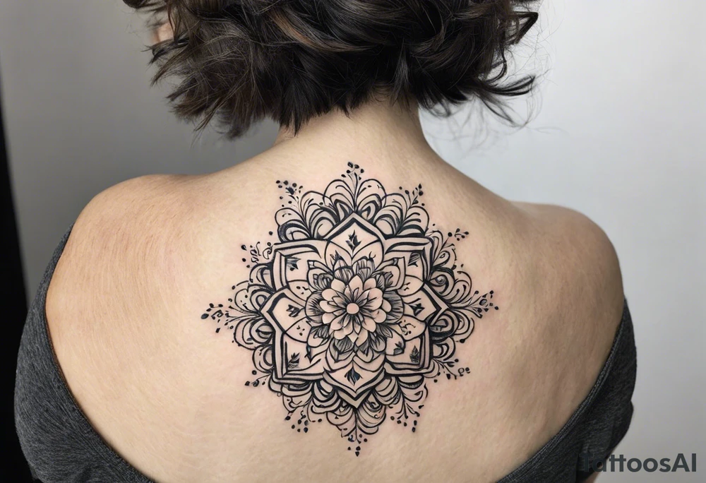 I want a tatoo on my back to show my life journey with a minimalist style. 
. Until January 9,2023, at the age of 45, my life was dark, painful, and repeating patterns of unimaginable trauma and abuse. On January 9, 2023, my current abuser was going to kill me. I had excepted my fate and was ready for it all to stop. However, in a second of time, I chose to live and escaped. After a year a healing my inner child, facing my inner demons and heavy shadow work, my inner child and I found our self worth. We've learned to love and except all that we are, and see the world with fresh eyes. The world is so colorful now. Energies surround us. We are no longer in constant survival mode, and we will spend every second we have left living. tattoo idea