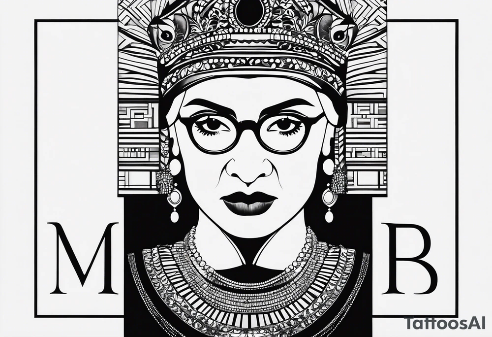 only the letters 'MRBG'.minimalist,  simple and not too fancy, just the clean and bold letters arranged in a stylish way. tattoo idea