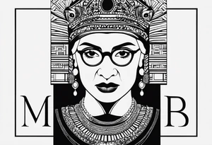 only the letters 'MRBG'.minimalist,  simple and not too fancy, just the clean and bold letters arranged in a stylish way. tattoo idea