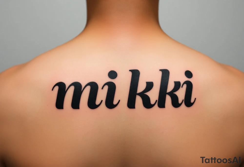 "miki" in tiktok style tattoo idea