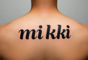 "miki" in tiktok style tattoo idea