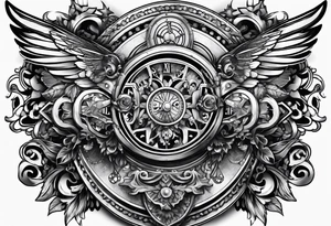 Masculine, steam punk tattoo idea