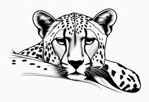 cheetah laying down tattoo idea