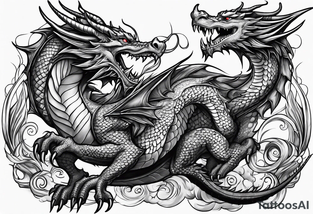 Dragon full body tattoo idea
