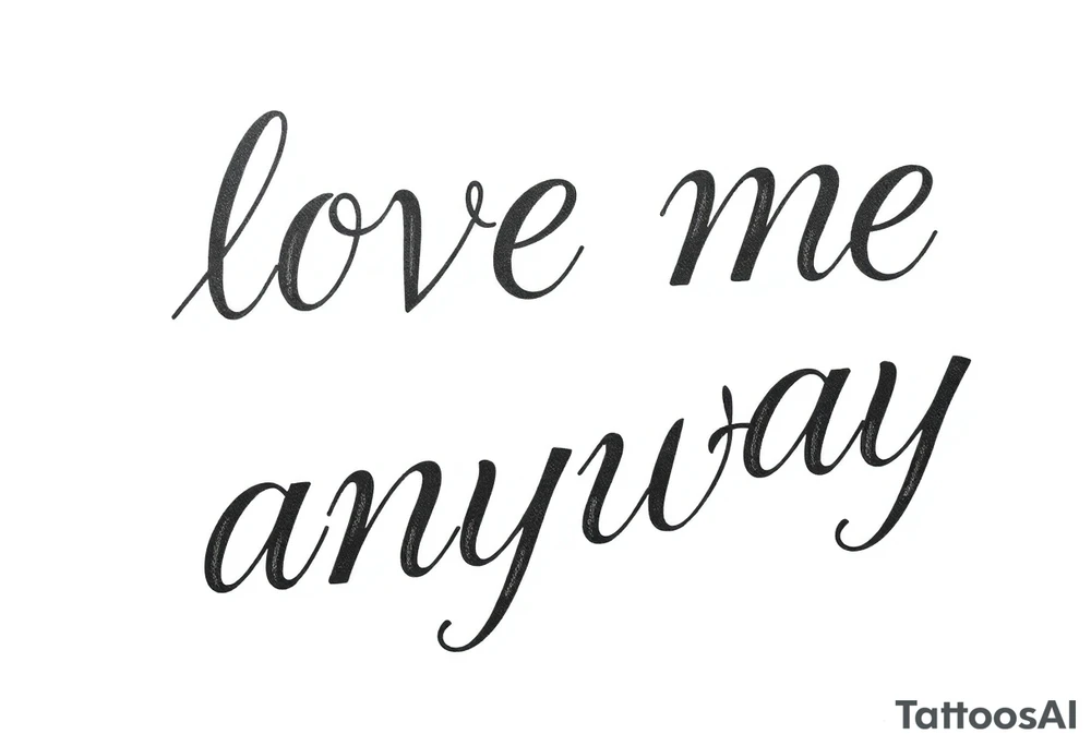 love me anyway tattoo idea