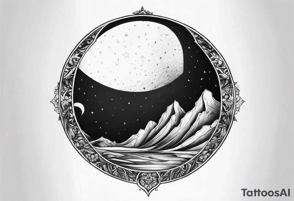 Half moon tattoo idea