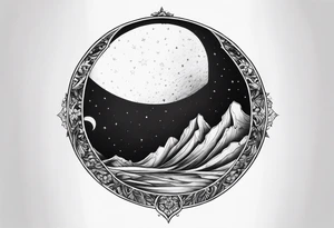 Half moon tattoo idea