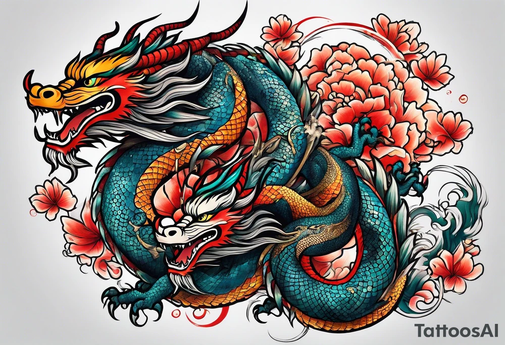 japanese dragon tattoo idea