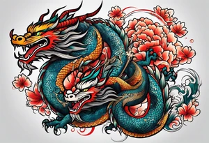 japanese dragon tattoo idea