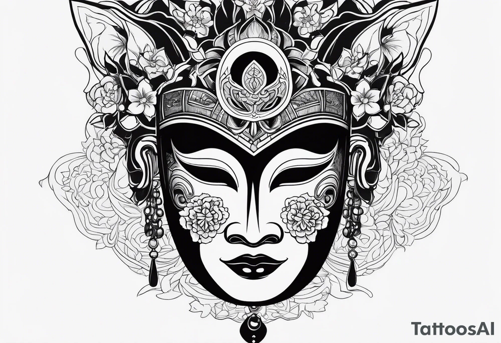 noh mask, tattoo idea