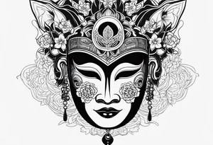 noh mask, tattoo idea