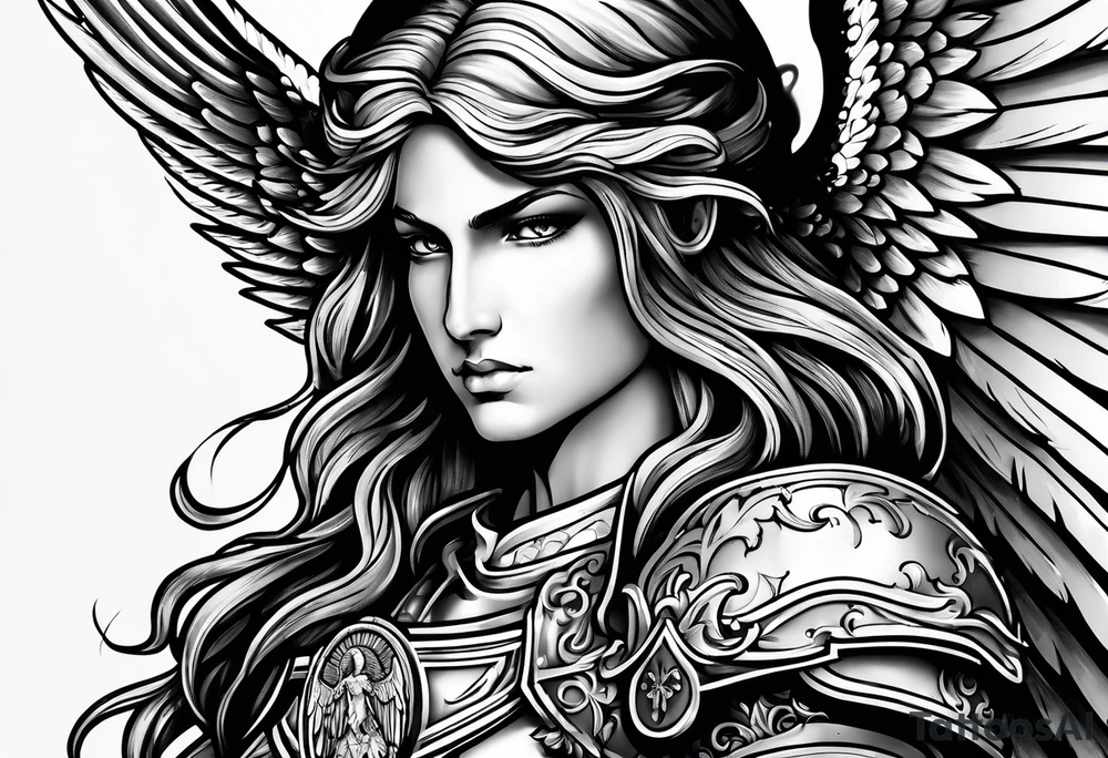 Archangel Saint Michael tattoo idea