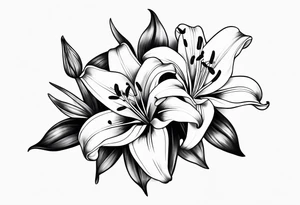 Small lily tattoo idea
