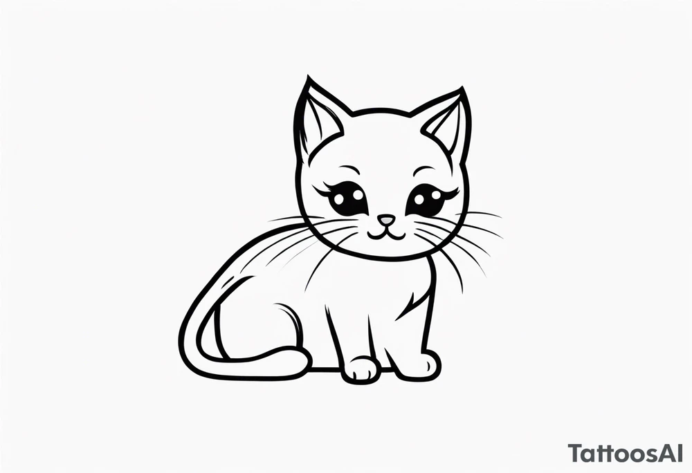 Cutie kitty tattoo idea