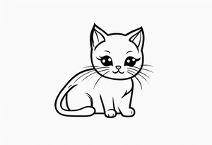 Cutie kitty tattoo idea