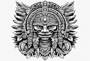 Aztec,  Quetzacoatl, sleeve tattoo idea