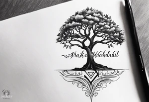 A posion tree and the last name “wakchhali” under it on my arm tattoo idea