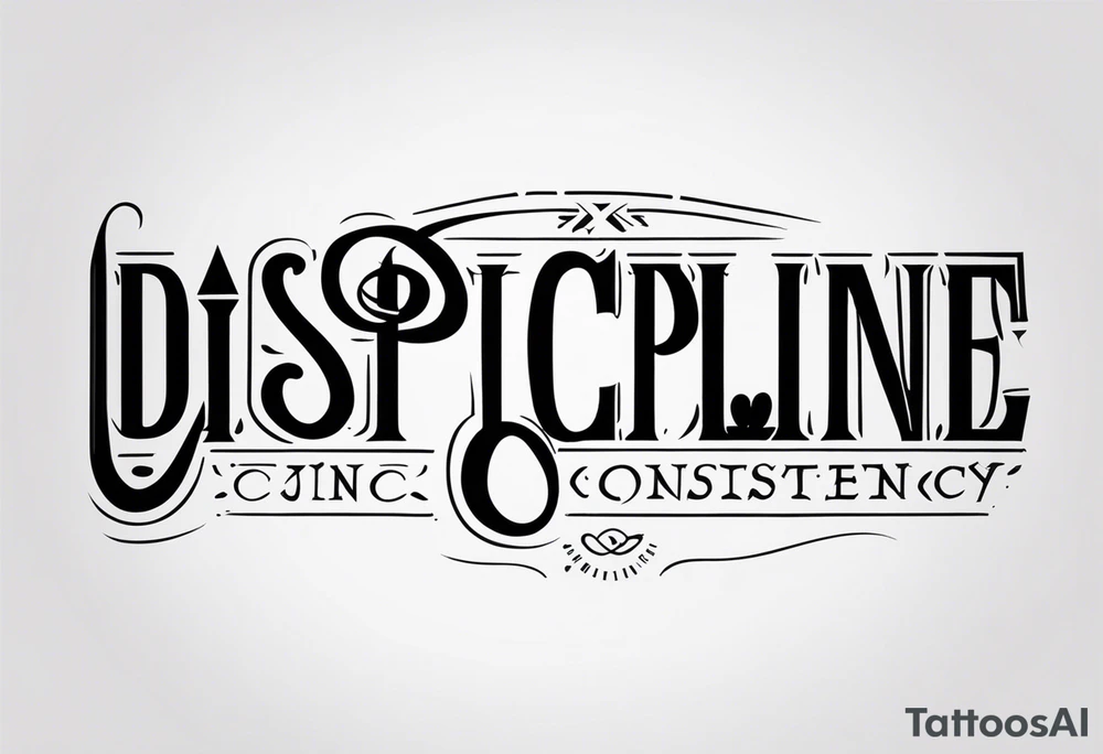 discipline and consistency tattoo idea