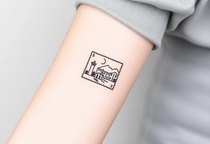 A postage stamp of Benidorm tattoo idea