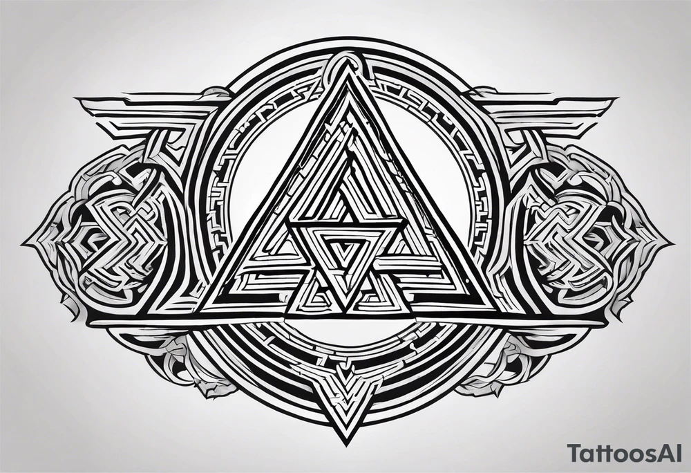 Valhalla shield valknut tattoo idea