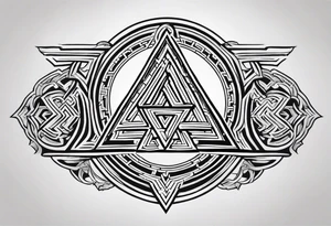 Valhalla shield valknut tattoo idea
